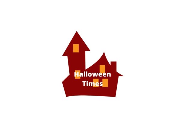 Halloween Red House Ghost Graphics for Crafts