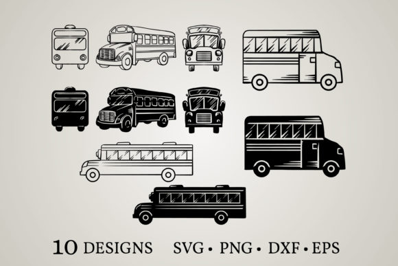 School Bus Bundle: Graphics & Print Templates