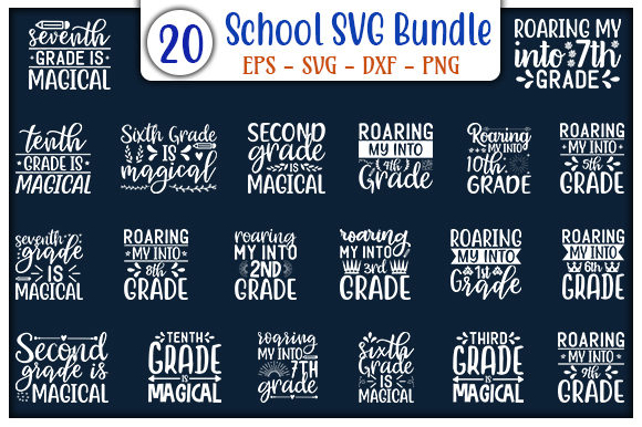 School Quotes Graphics for Crafts & Branding